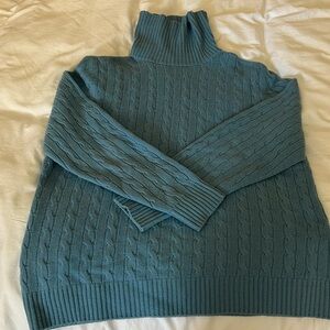 EUC Cashmere Cable Turtleneck - Size XL